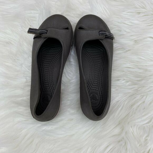 Crocs Women's Crocband 2.5 Mary Jane Ballet Flats Sz 6 Brown Comfort Adjustable - Picture 5 of 7